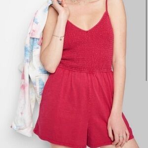 WILD FABLE Red Sleeveless Romper
